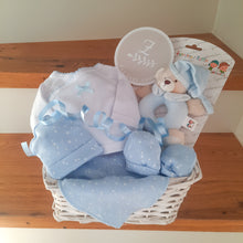 Load image into Gallery viewer, Welcome Baby Gift Box Boy Blue Small